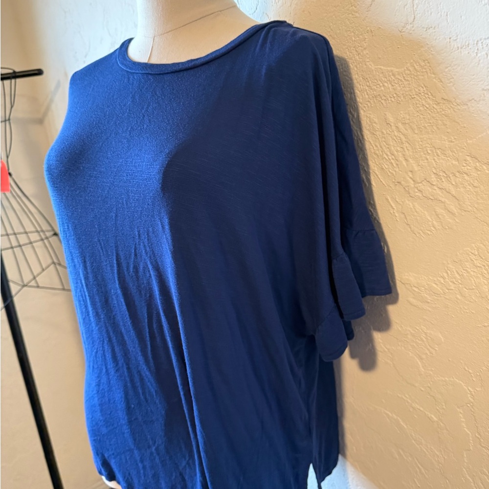 LuLaRoe Blue Oversized Short Sleeve Tee